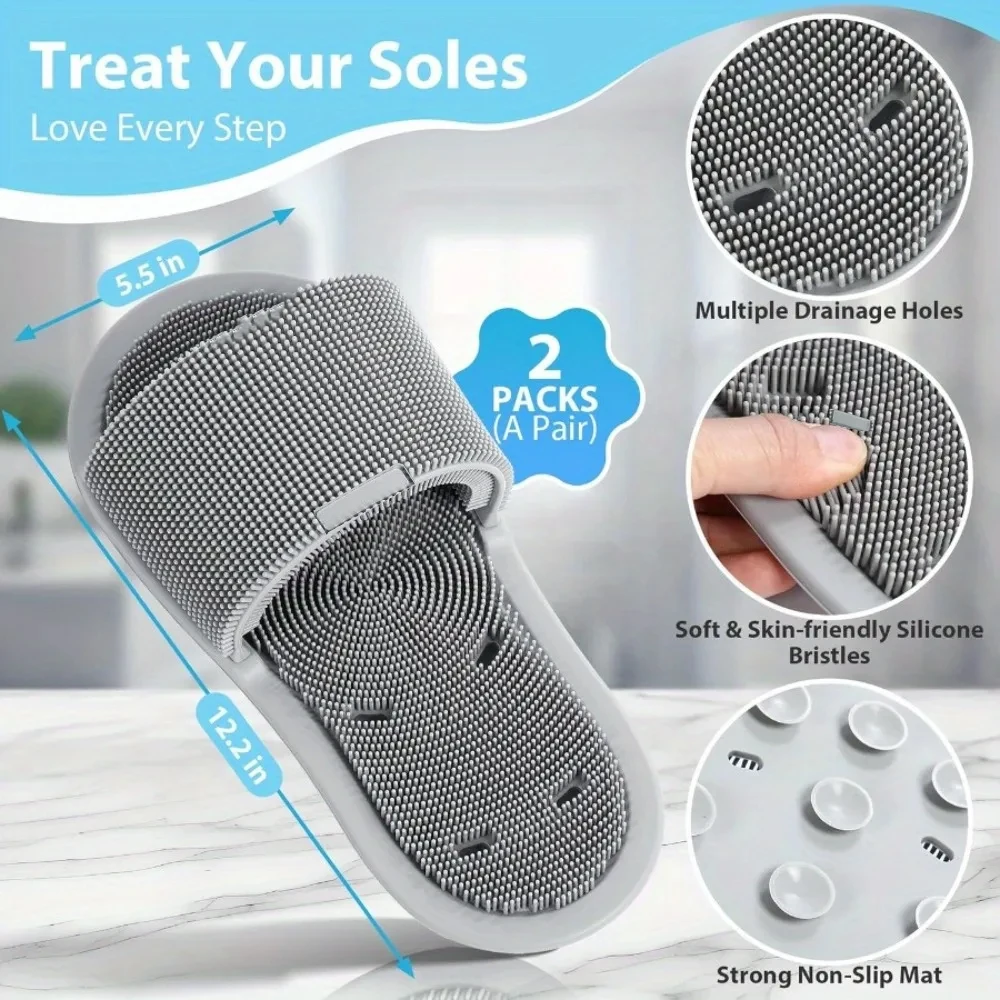 Silicone Shower Foot Scrubber  - огляд і ціна Flippers Swimming