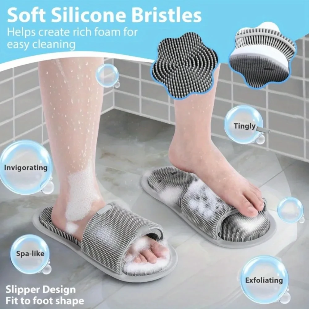 Silicone Shower Foot Scrubber  - огляд і ціна Flippers Swimming
