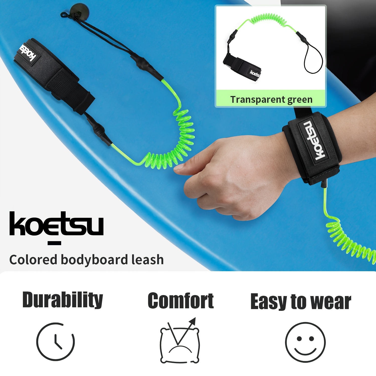 KOETSU Bodyboard Leash, 5mm TP - огляд і ціна Surfboard Leash