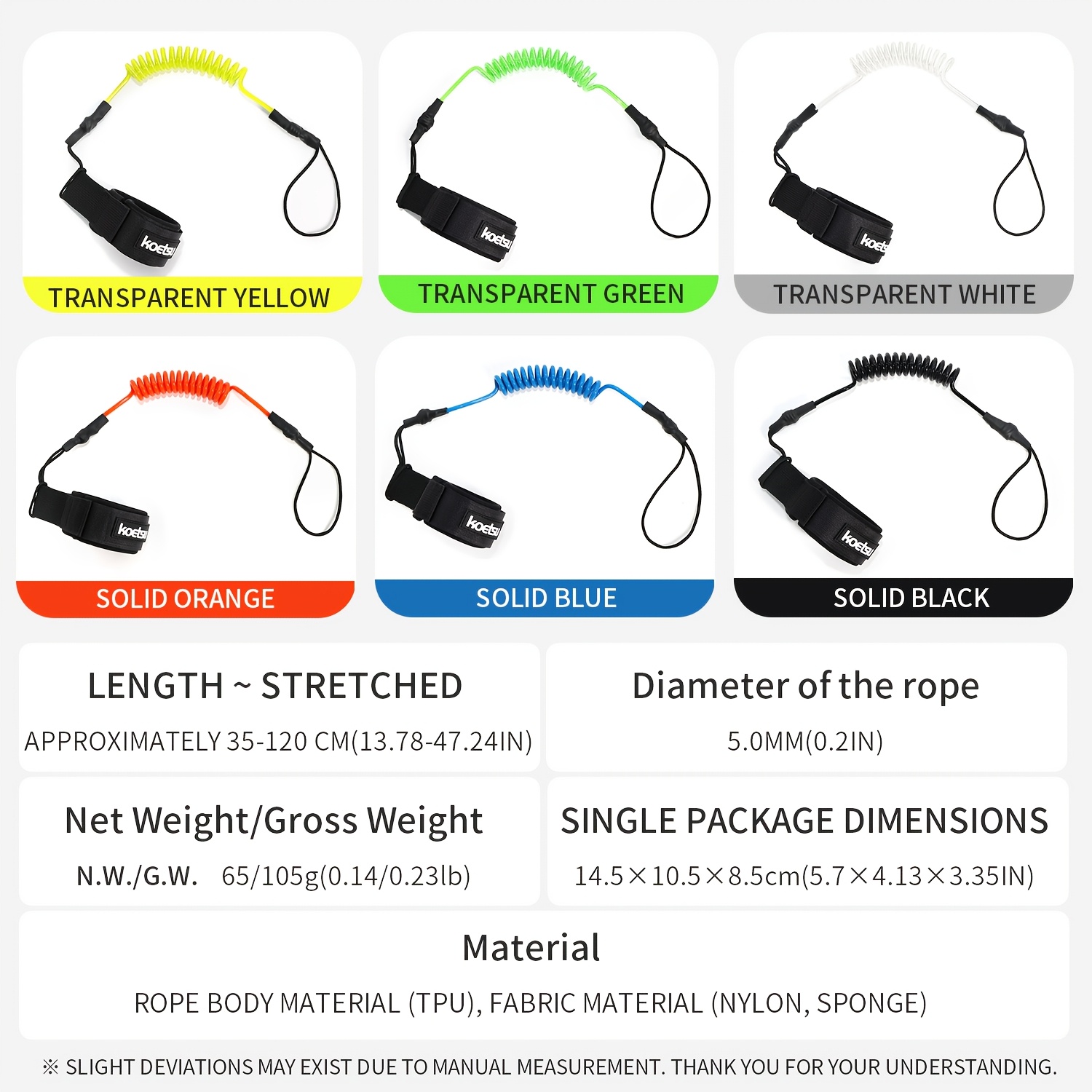 KOETSU Bodyboard Leash, 5mm TP - огляд і ціна Surfboard Leash