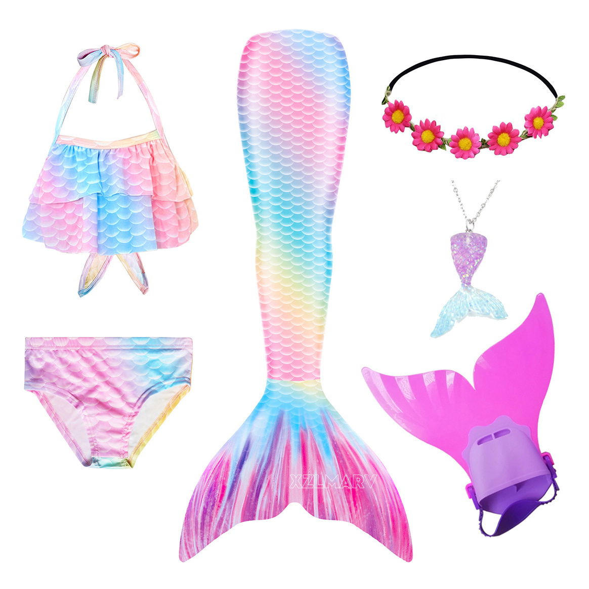 6Pcs/set Ariel Girls Swimming  - огляд і ціна Swim Fins