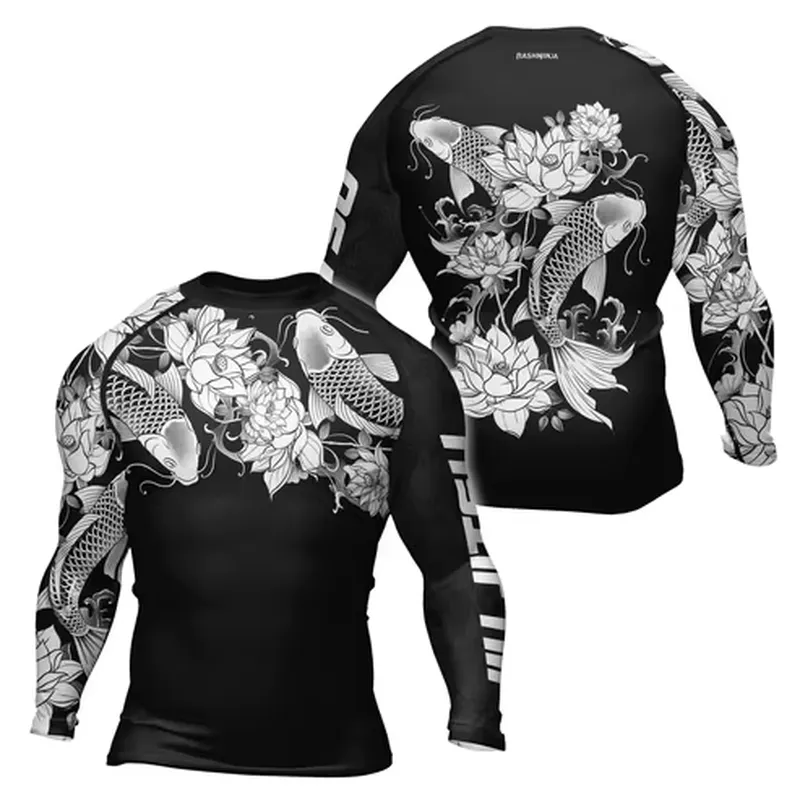 3D Long Sleeve Men's Retro Qui - огляд і ціна Rash Guard